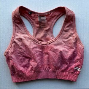 Gymshark Sports Bra‎ Women’s Size Small S Tonal Ombre Color w/ Pink Orange Shift